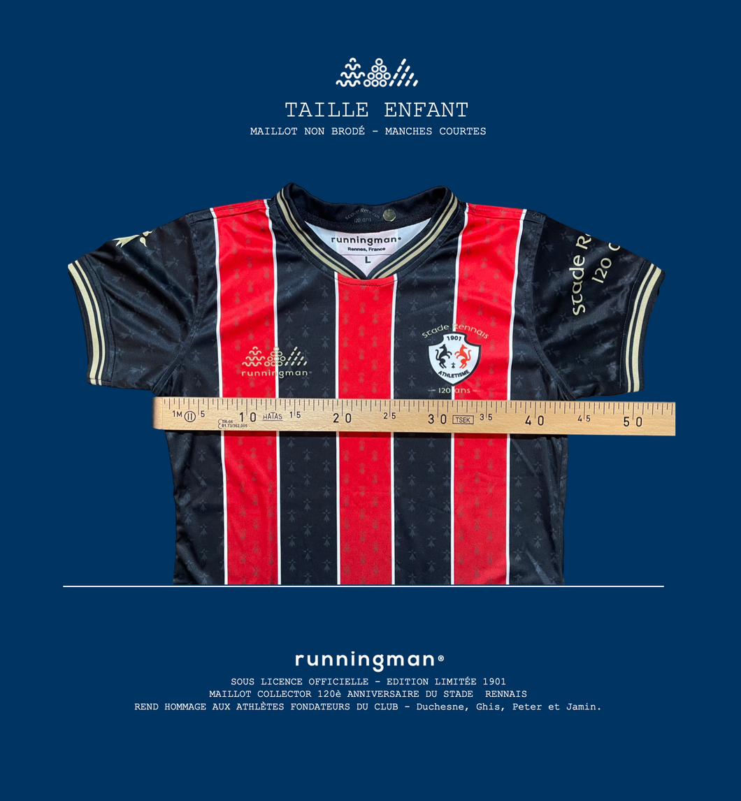 ENFANT Maillot Stade Rennais 1901 120 ans